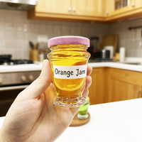 Stoples Kaca Cubilose 50ml Food Grade untuk Kustomisasi, Praktis untuk Kacang, Permen, Cokelat, Jus, Bumbu, Selai, dan Minuman
