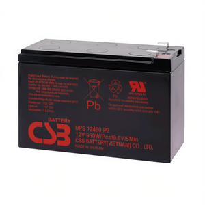 Batería CSB UPS 12460 FGP-39640910 12V 9.6Ah de Plomo-Ácido para Respaldo de Energía UPS, Italia - Product Image 2
