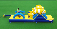 Château gonflable et toboggan trampoline en PVC sur le thème des poissons tropicaux, personnalisé par QY Factory, 5x3M, usage commercial