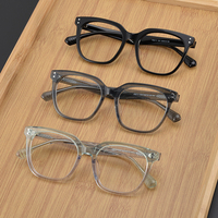 Montures de lunettes optiques carrées classiques en acétate Mazzuchelli de haute qualité, légères et durables, pour diamants