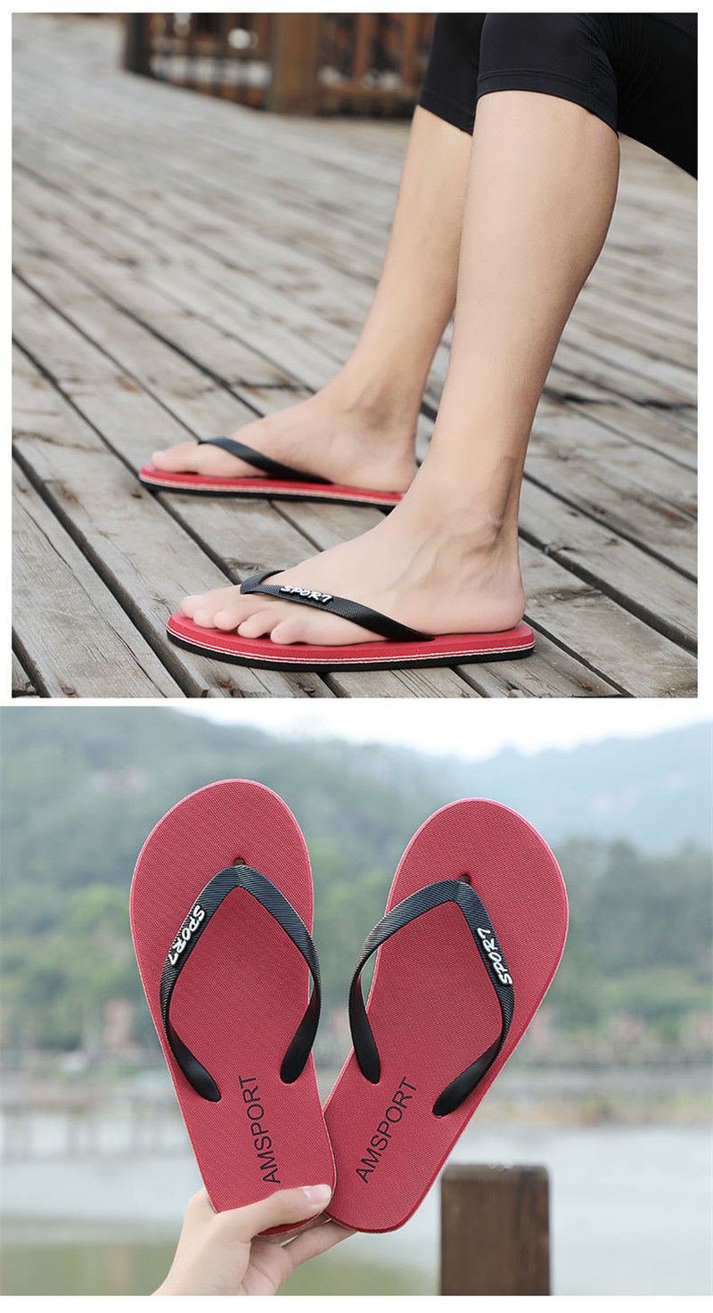 Wholesale PVC Thong Flip Flops For Men Outdoor Flat Casual Slippers Shoes