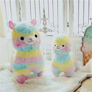 Vente chaude Colorée Animal Peluche Peluche Attrayant Arc-En-Ciel En Peluche Alpaga Jouet - Product Image 4