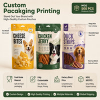 Emballage personnalisé pour nourriture pour chiens, sachet refermable à fermeture éclair, résistant aux odeurs, sac de stockage pour aliments pour animaux de compagnie