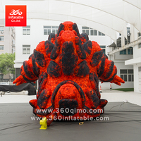 Monstre de lave gonflable géant 360°, personnage créature de feu gonflable sur mesure pour Halloween, parcs à thème et décoration d'événements
