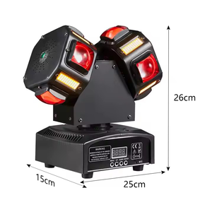 Mini PVC cơ thể Đảng giai đoạn đèn hai-cánh tay lắc LED đầu với New stroboscopic Laser vô tận di chuyển DMX512 chế độ điều khiển - Product Image 4