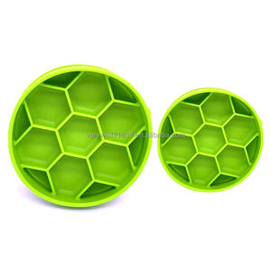 Varywell silikon 16cm 21cm oranye 4cm dalam pengumpan lambat mangkuk anjing anak anjing makanan hewan peliharaan piring sarang lebah mangkuk makanan lambat - Product Image 2