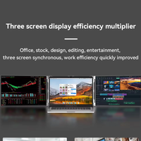 13.3 14 15.6 Double Écran Triple Display Extender Moniteur Portable LCD Pour Ordinateur Portable