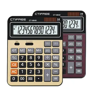 Kalkulator Desktop keuangan kualitas tinggi CT-8840 kalkuladora Cientifica 112 Cek & benar 14digit kalkuladora cientifica