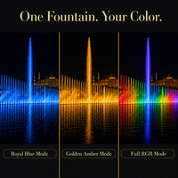 Fontaine à jet super haute LISHI Direct Factory avec laser RGB, IP68, acier inoxydable 304, contrôle IA, CE, RoHS, OEM, résistante au feu, écologique
