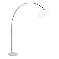 Lampadaire LED moderne à courbe arquée, base en marbre chromé, idéal pour le salon - Vente chaude