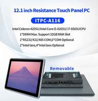 Panel PC Industrial Integrado Todo en Uno Nuevo, Barebone de 12.1 Pulgadas LCD con Intel A116 ITPC J6412 4205U DDR4 2COM RS232/RS422/RS485