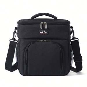 Factory Customizable Leather Outdoor Food <b>Insulated</b> <b>Cooler</b> <b>Bag</b> Square Thickened Waterproof Thermal Cold Beer Wine - Product Image 1