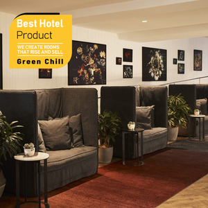 3 Star <b>Art</b> Hotel Interior Furniture Set Custom Industrial Wooden Bed Frame Design For Urban Boutique Hospitality Project - Product Image 1