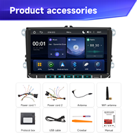 Autoradio MP5 Android BQCC 9 pouces avec écran Carplay, FM RDS, Bluetooth, système multimédia stéréo pour VW Amarok, Caddy, Golf 5, 6, Skoda Octavia, Passat B6