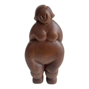Scultura Astratta di Donna in Legno, Artigianale in Legno di Mango, Decorazione per Casa, Soggiorno, Ufficio, Mensola, Arte - Product Image 1