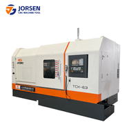 Mesin Bubut CNC TCK63 Presisi Tinggi dengan Meja Miring, Diameter Putar Maksimum 720mm, Lubang Spindel 80mm, Panjang Benda Kerja 1000mm