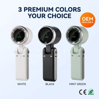 Ventilateur portable turbo avec écran LED 3 couleurs, sangle de cou, USB-C, logo personnalisé OEM, vente en gros, usine vérifiée Hechintec