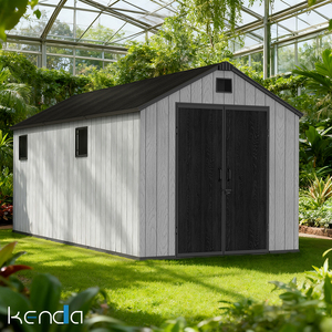 โรงเก็บของ KENDA GRANITE รุ่น Apex ขนาด 8x16 ฟุต - ความจุขนาดใหญ่พิเศษ, หน้าต่าง 4 บาน, รองรับการต่อขยายแบบโมดูลาร์ - Product Image 1