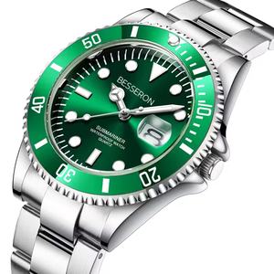 Reloj de Pulsera Besseron de Lujo para Hombre, Caja Redonda de Acero Inoxidable, Personalizable, con Cristal de Cuarzo, Incluye Caja - Product Image 2