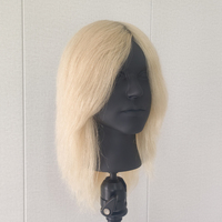Nouvelle Tête de Mannequin de Coiffure en Cheveux Humains 100% Naturels, Sans Maquillage, pour l'Entraînement en École de Beauté et la Pratique de la Coupe