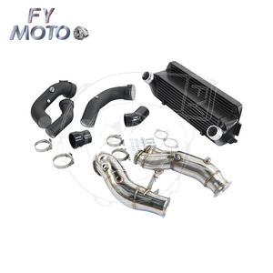 Échangeur + Tuyau de Descente + Tuyau de Charge pour <span class=keywords><strong>BMW</strong></span> E82 E88 <span class=keywords><strong>E90</strong></span> E92 <span class=keywords><strong>335i</strong></span> 435i M235i F30 F32 F22 N20 <span class=keywords><strong>N55</strong></span> - Product Image 3