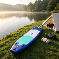 Planche de paddle gonflable personnalisée, ISUP stable pour le yoga, la pêche et le surf, acceptation de la personnalisation OEM ODM