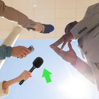 Adaptateur de microphone sans fil portable RTS H1 pour interview, support de microphone à main, pince de fixation pour micro-cravate