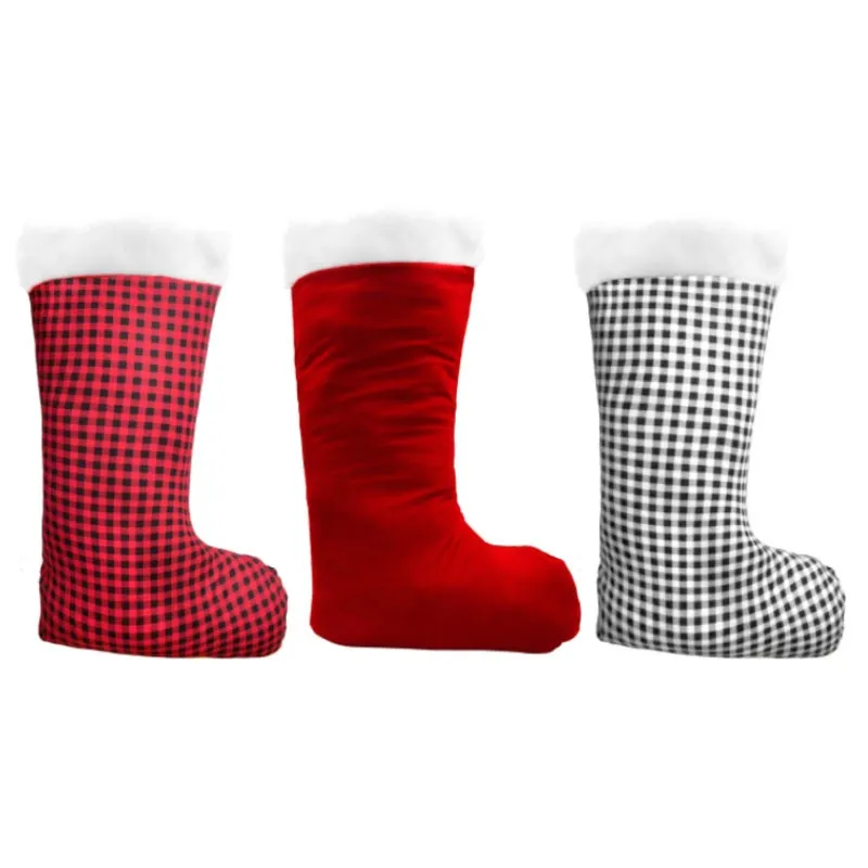 Design personalizzato Eco Friendly calza di natale regalo per bambini calzini caramelle ornamenti calzini prodotti decorazioni natalizie fornitura