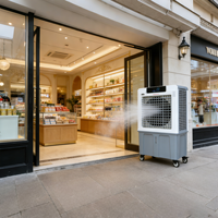 Ventilateur rafraîchisseur d'air pour extérieur, ventilateur de refroidissement évaporatif commercial pour événements en plein air, jardin, zone ouverte