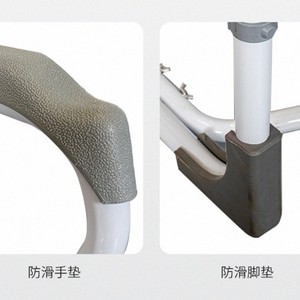 Barre d'appui pliable pour toilettes, support pour personnes âgées avec poignée antidérapante et conception de rangement facile - Product Image 5