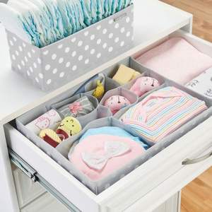 Collapsible Rectangle Storage <b>Box</b> Eco-Friendly Closet Dresser Drawer Organizer 3 Divider with Drawers for Underwear Socks - Product Image 2