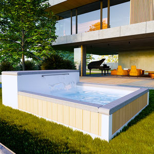 Nouvelle Conception Luxe Personnalisé Bain à remous Spa Jacuzzi Piscine Plongée Froide Extérieure Mosaïque Intégrée Piscine Spa Encastrée Sun Lege - Product Image 3