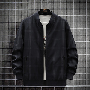 Plus size middle-aged spring and autumn men's baseball collar <b>light</b> business jacket casual street coat Joker comfortable fashion - Product Image 4