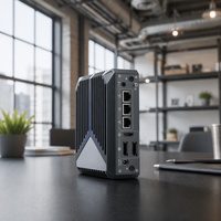 Mini PC sans ventilateur à trois écrans avec RAM DDR4 et processeur Intel J6412 Quad Core 3*Intel I225-V 2.5G LAN pour usage industriel