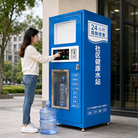 Distributeur d'eau de 400G 5 gallons avec personnalisation de marque, kiosque à monnayeur et billets, pour hôtels