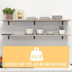 Support en L en acier inoxydable 4 "X 2" (100x50mm) Support d'étagère Support d'angle Cuisine Salon Utilisation Charge maximale 40 Lbs Moderne - Product Image 5