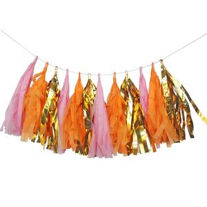 <span class=keywords><strong>Guirlande</strong></span> de pampilles en papier de soie et feuille d'aluminium pour anniversaire, mariage, fête, fournitures, vente en gros EASTTERN - Product Image 3