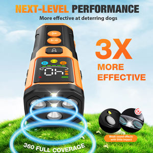 Dispositifs <span class=keywords><strong>anti</strong></span>-aboiement ultrasoniques 3X réglables sur 5 niveaux, portée de 23 pieds, pour corriger le mauvais comportement des chiens errants - Product Image 2