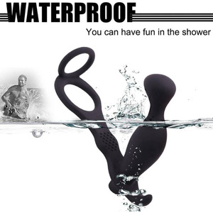 Medische Kwaliteit Siliconen Delay Penis Ringen Flexibele Zachte Waterdichte Haan Ring Met Anale Kralen - Product Image 5