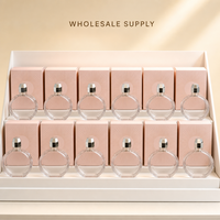 Flacon de parfum vide personnalisé en verre 30 ml avec capuchon argenté facetté, flacon atomiseur rond rechargeable, vente en gros, logo personnalisé