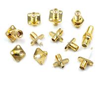 50ohm para SMA macho a hembra conectores coaxiales de ángulo recto MONTAJE DE Cable de contacto de cobre conectores RF de placa PCB a la venta