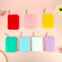 Journal Cartoon Animal Mini Carnet en peluche Journal avec porte-clés suspendu pour les enfants