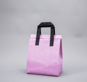 맞춤 로고 인쇄 판촉용 재사용 가능한 보온 보냉 가방 도매, 식품용 부직포 단열 점심 쿨러백 - Product Image 6