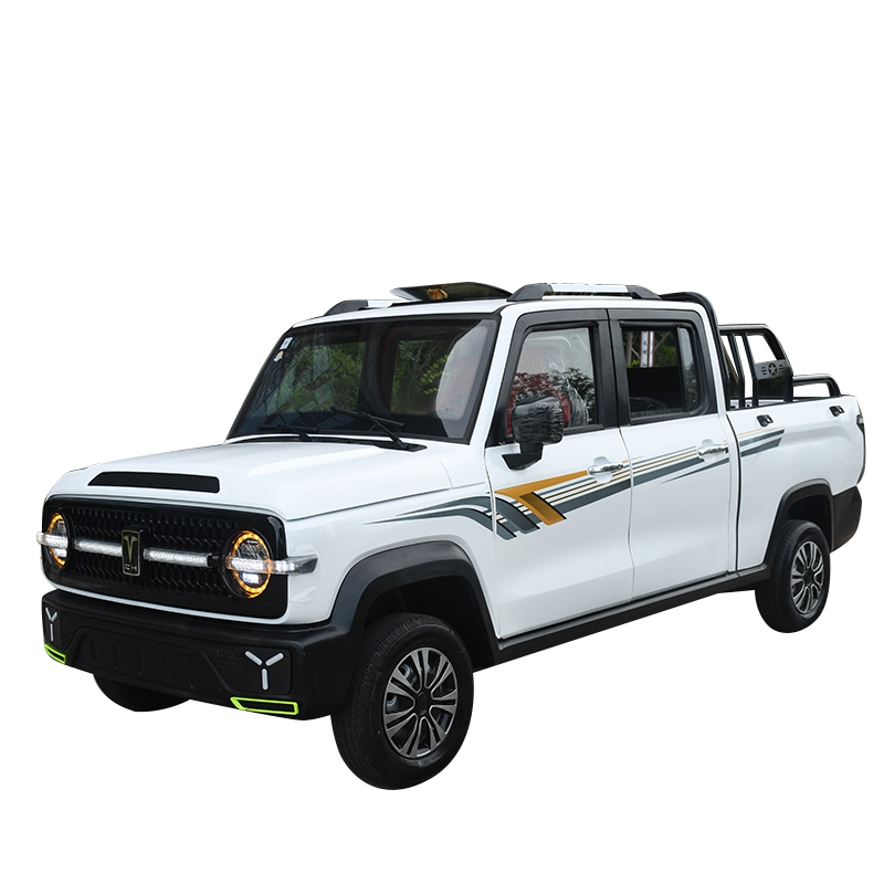 Runtoe New Electric pickup Car electric truck 4x4 Electric Utility Vehicle with Cargo Box pickup truck