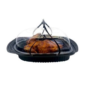 Cajas de embalaje de alimentos transparentes desechables para <span class=keywords><strong>delicatessen</strong></span>, caja de pollo asado de plástico con impresión personalizada - Product Image 1