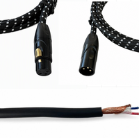 Câble de microphone XLR mâle-femelle OEM RH-X049 avec blindage spiralé, gaine en PVC, conducteur en cuivre sans oxygène