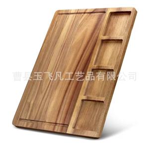 Bandeja de Madera de Acacia de 43.2 cm, Rectangular, Multifuncional, Tabla de Cortar para Fiestas y Uso en la Cocina - Product Image 3