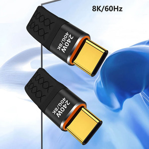 Cable de Extensión <span class=keywords><strong>USB</strong></span> 4 de 40 Gbps, Cable Plano Corto, Carga Rápida de 240 W, Transmisión de Datos, Cable <span class=keywords><strong>USB</strong></span>-C, Conexión de Video de 8K a 60 Hz - Product Image 2