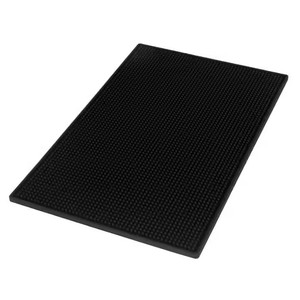 Tapis de bar antidérapant carré noir en PVC souple, personnalisé avec logo, idéal pour la promotion de la bière russe Krusovice, Buffalo Bill's, Penderyn - Product Image 4