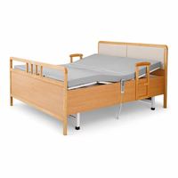 Lit médical économique à manivelle simple, avec conception pour repas et perfusion, garde-corps anti-chute et roulettes mobiles, lit d'hôpital 2 - Meilleur prix